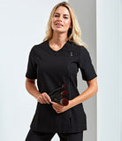 Embroidered Zip Short Sleeve Tunic